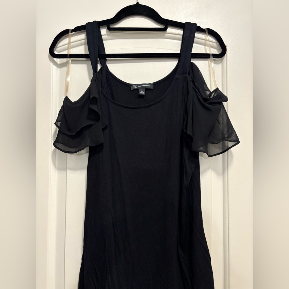 Elegant Black Cold Shoulder Top